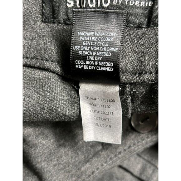 Studio by Torrid Dress Bootcut Pants Womens 24R Gray Ponte Trousers High Rise - Picture 4 of 7